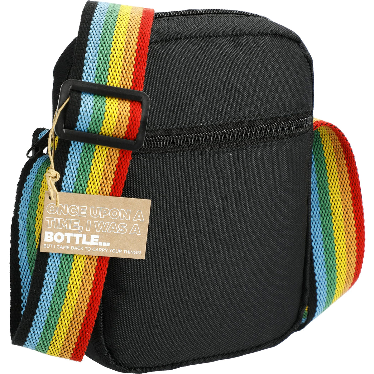 Custom Rainbow RPET Crossbody Tote - angle