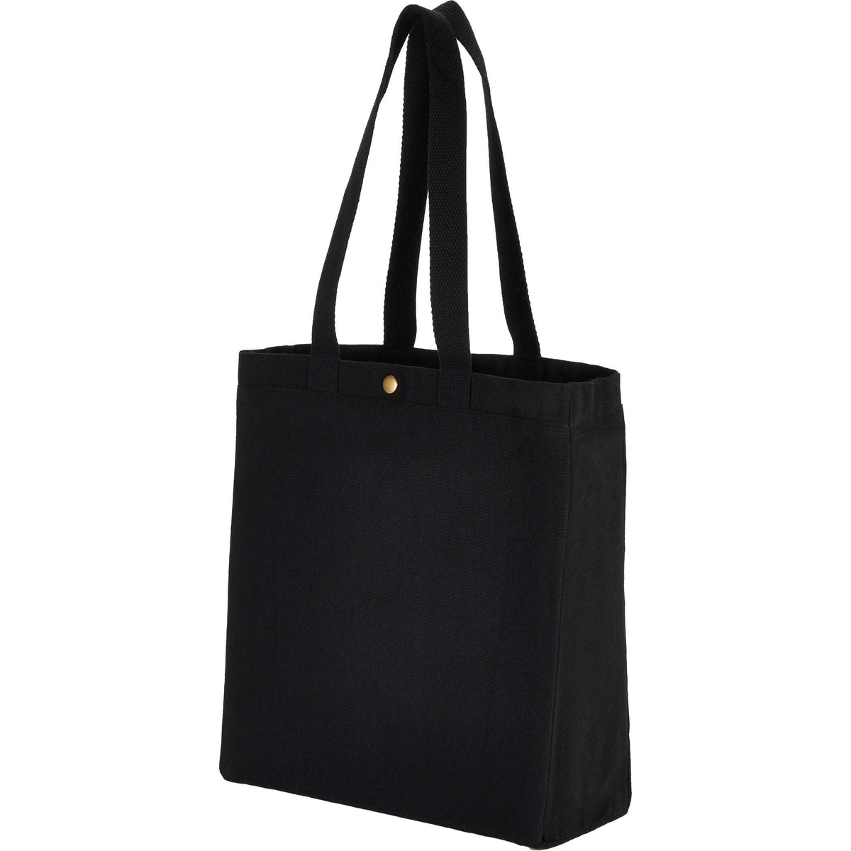 Custom Repose 10oz Recycled Cotton Box Tote w/Snap - angle