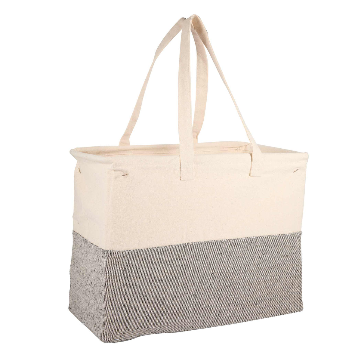 Custom Recycled Cotton Utility Tote - angle