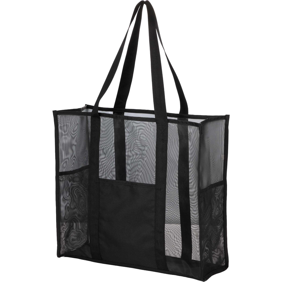 Custom Large Mesh Beach Tote - angle