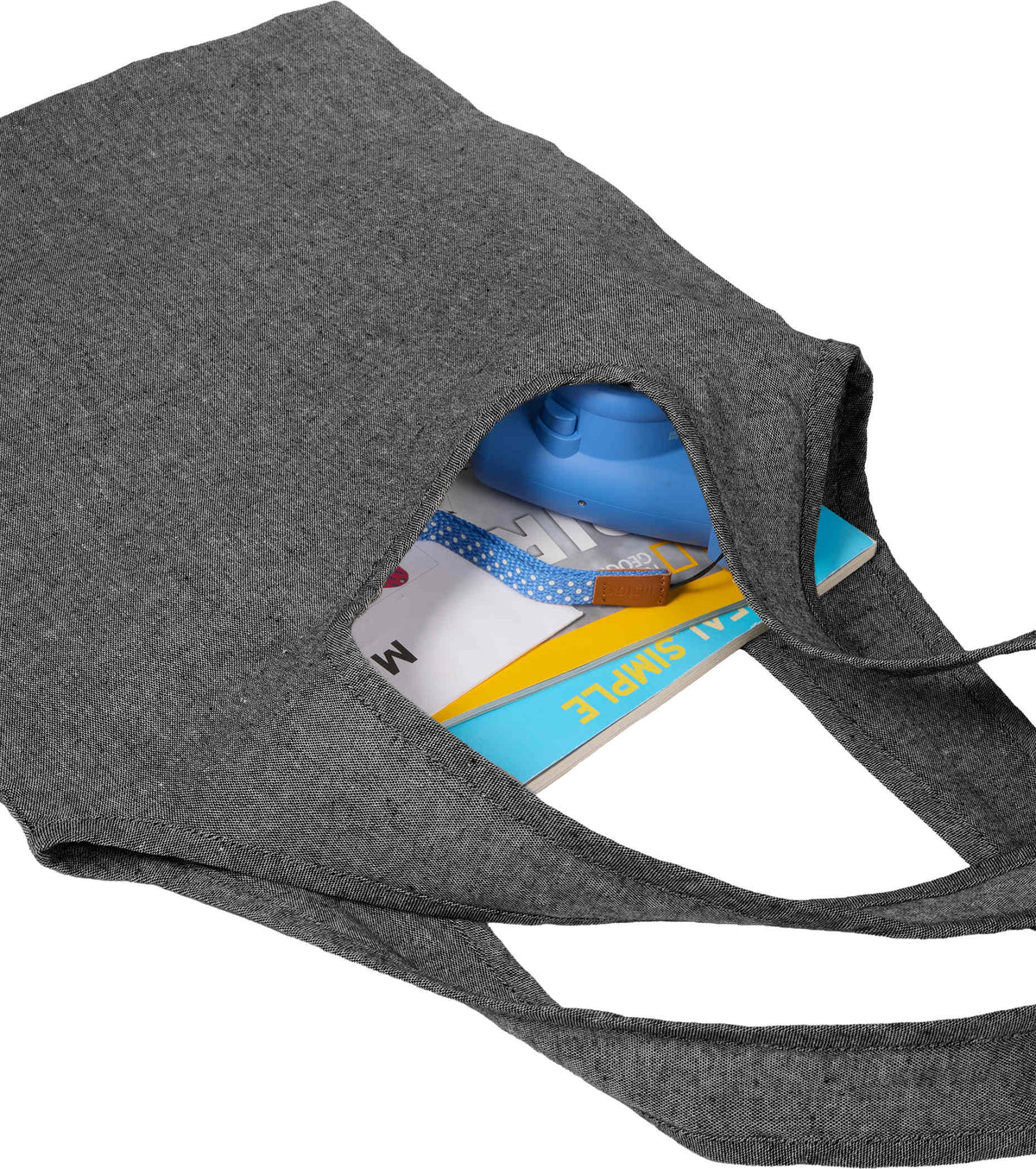 Custom Bungalow 5oz Recycled Cotton Twill Shopper Tote - angle