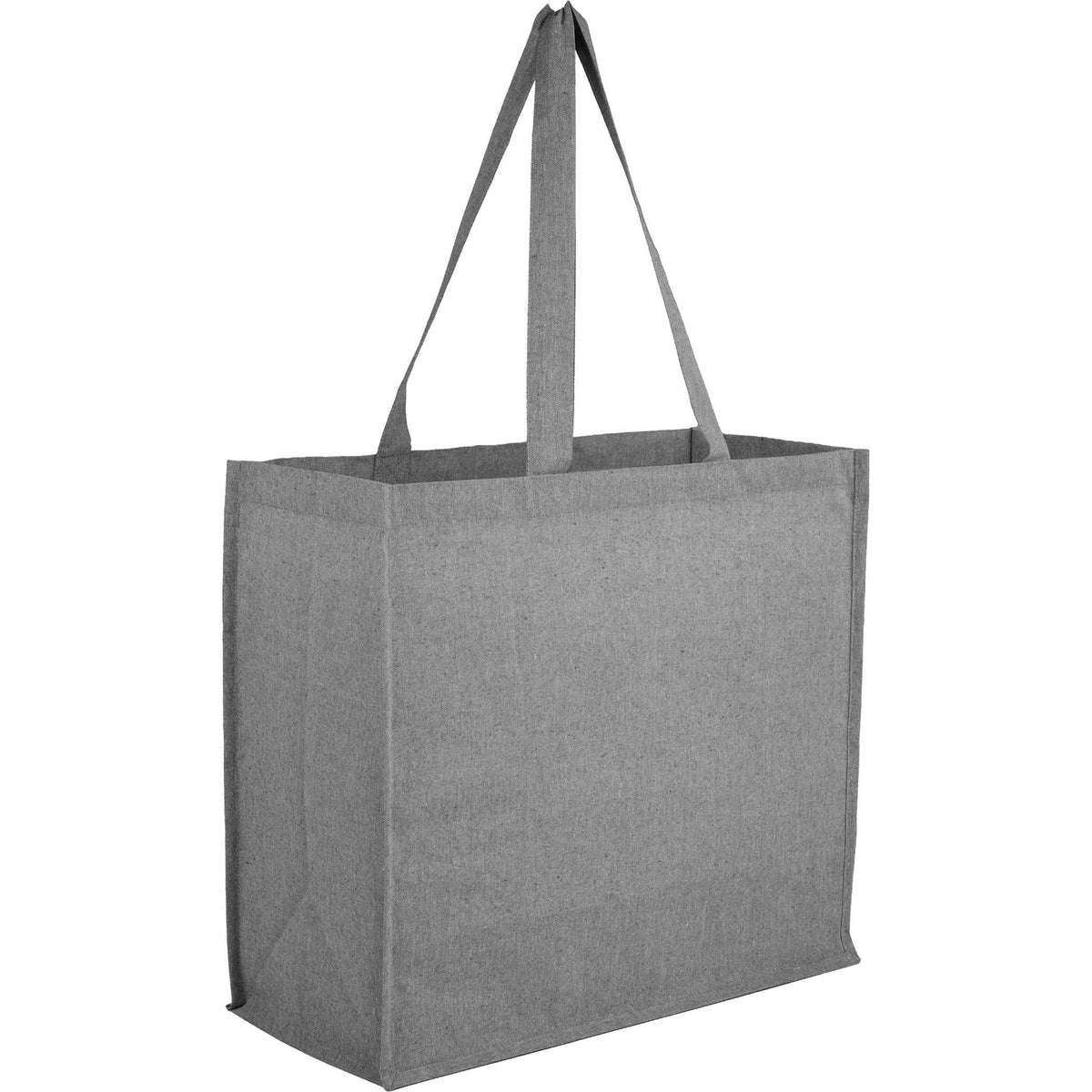 Custom 4oz Recycled Cotton Shopper Tote with Laminated - angle