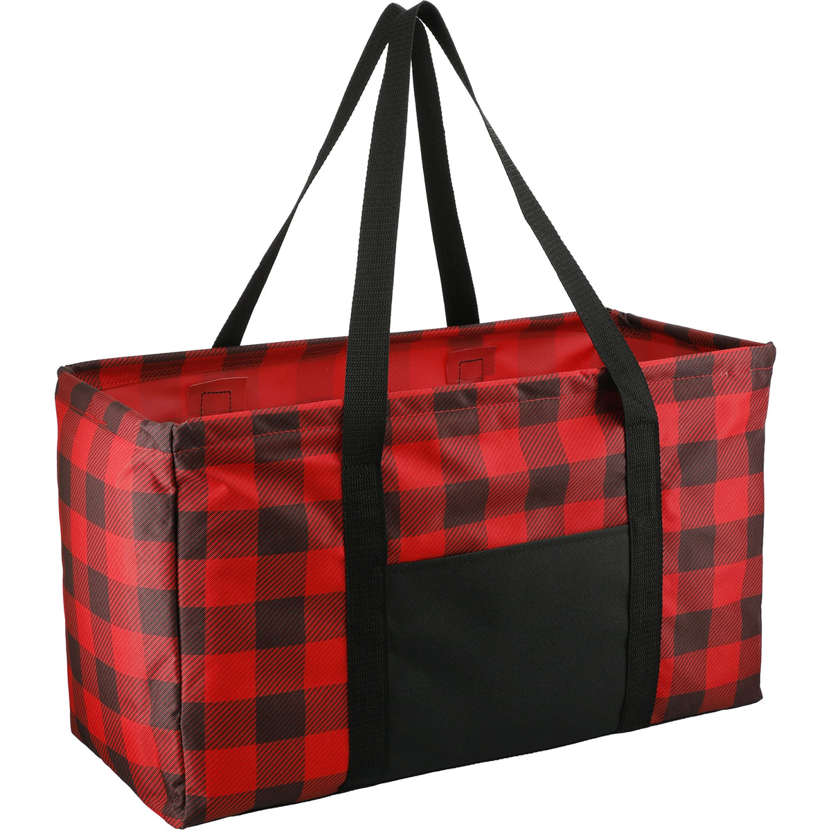 Custom Buffalo Plaid Utility Tote - angle