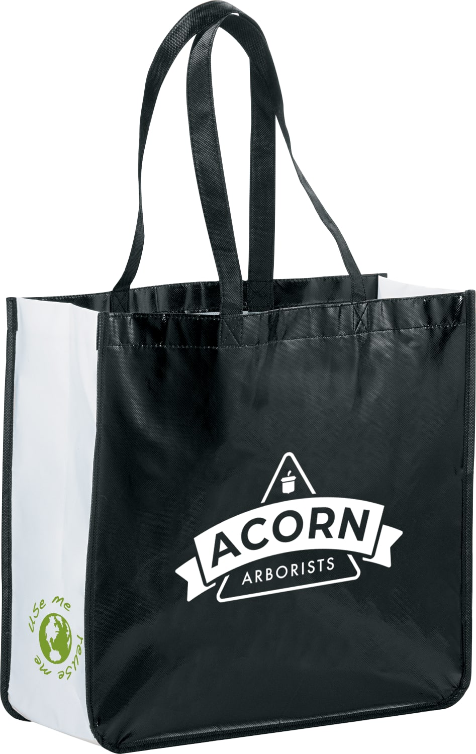 Custom Gloss Laminated Non-Woven Shopper Tote - angle