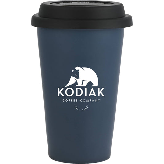 Custom I'm Not a Paper Cup 10oz Ceramic Tumbler w/ Lid
