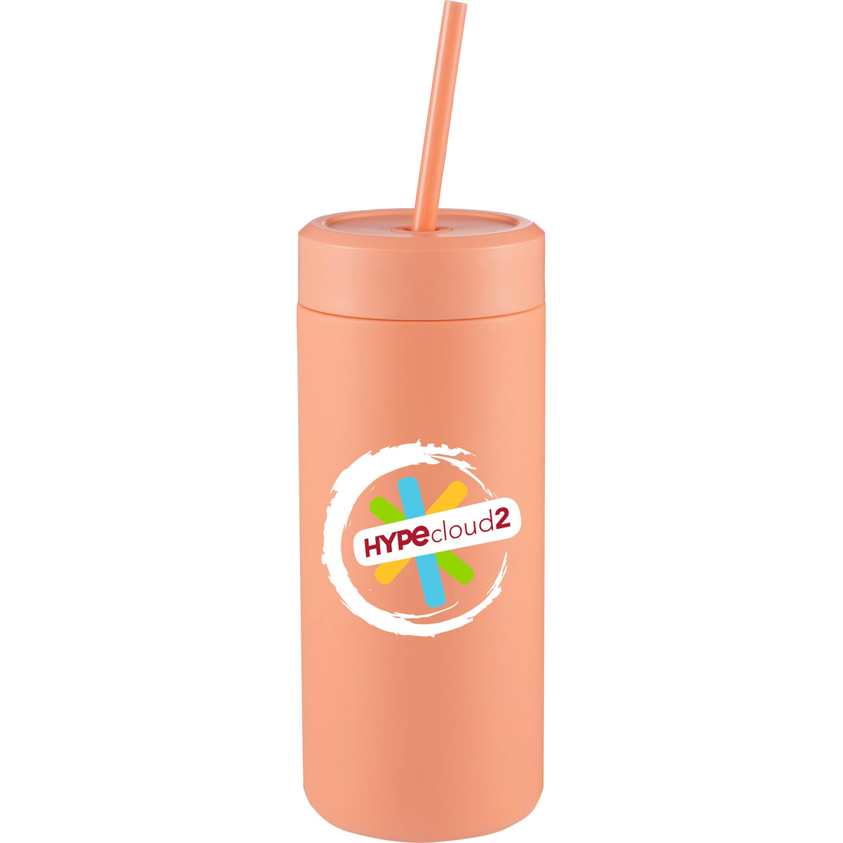 Custom Sol Tonal Straw Tumbler 20oz - decorated 1602-07PEACH