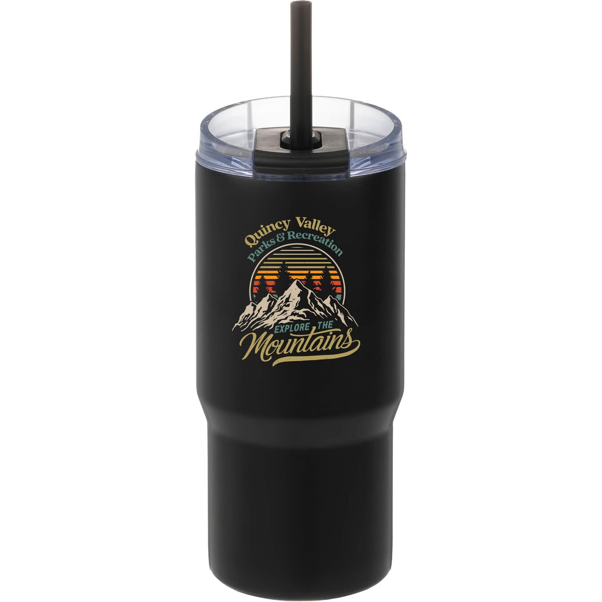 Custom Auxo 24oz Double Wall Vacuum Insulated Tumbler - decorated 1602-35BK