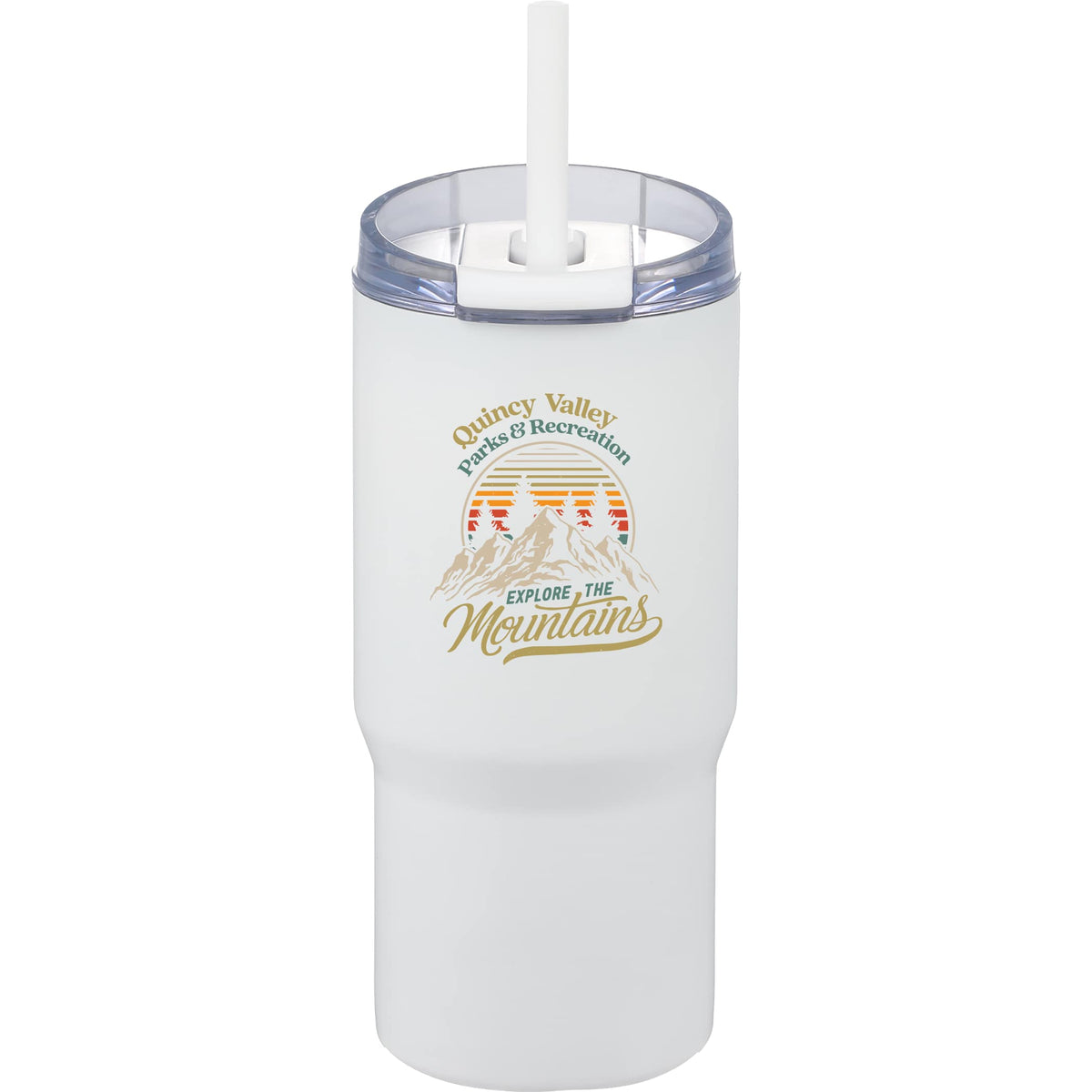 Custom Auxo 24oz Double Wall Vacuum Insulated Tumbler - decorated 1602-35WH