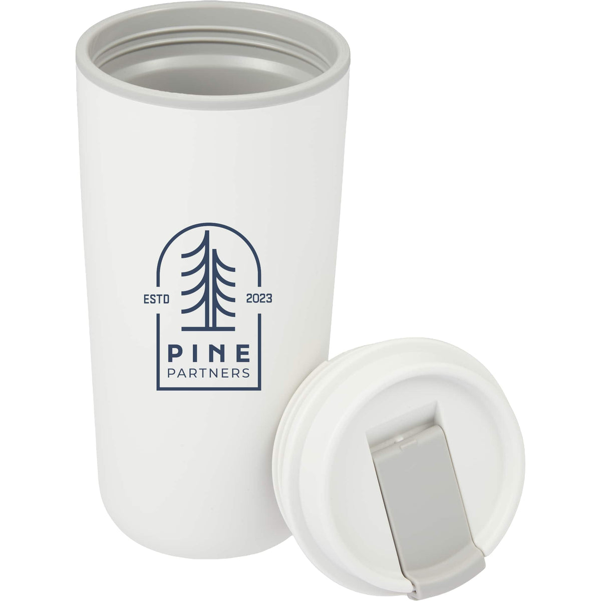 Custom Cooper RPP Double Wall Tumbler w/ Flap Lid 16oz - decorated 1602-45WH
