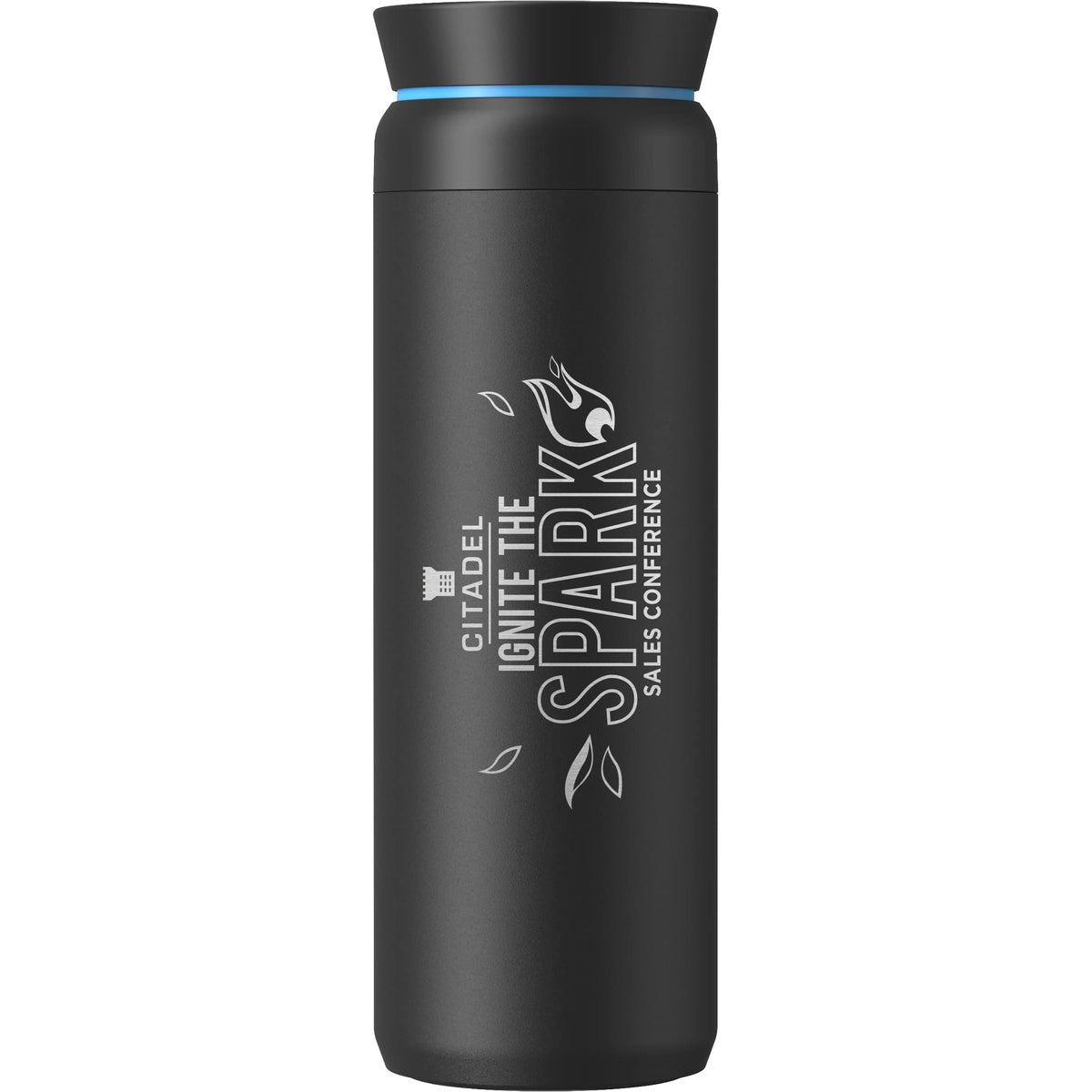 Custom Ocean Bottle Peak Brew Flask 20oz - decorated 1606-25BK