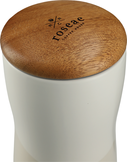 Custom Reno Double Wall Ceramic Tumbler w/Wood Lid 10oz