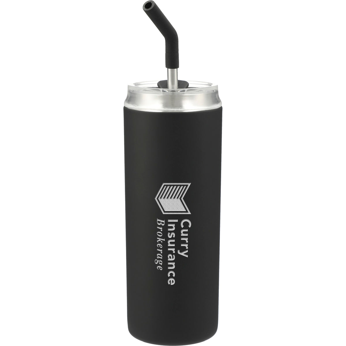 Custom Marka Copper Vac Tumbler w/ SS straw 20oz - decorated 1628-82BK