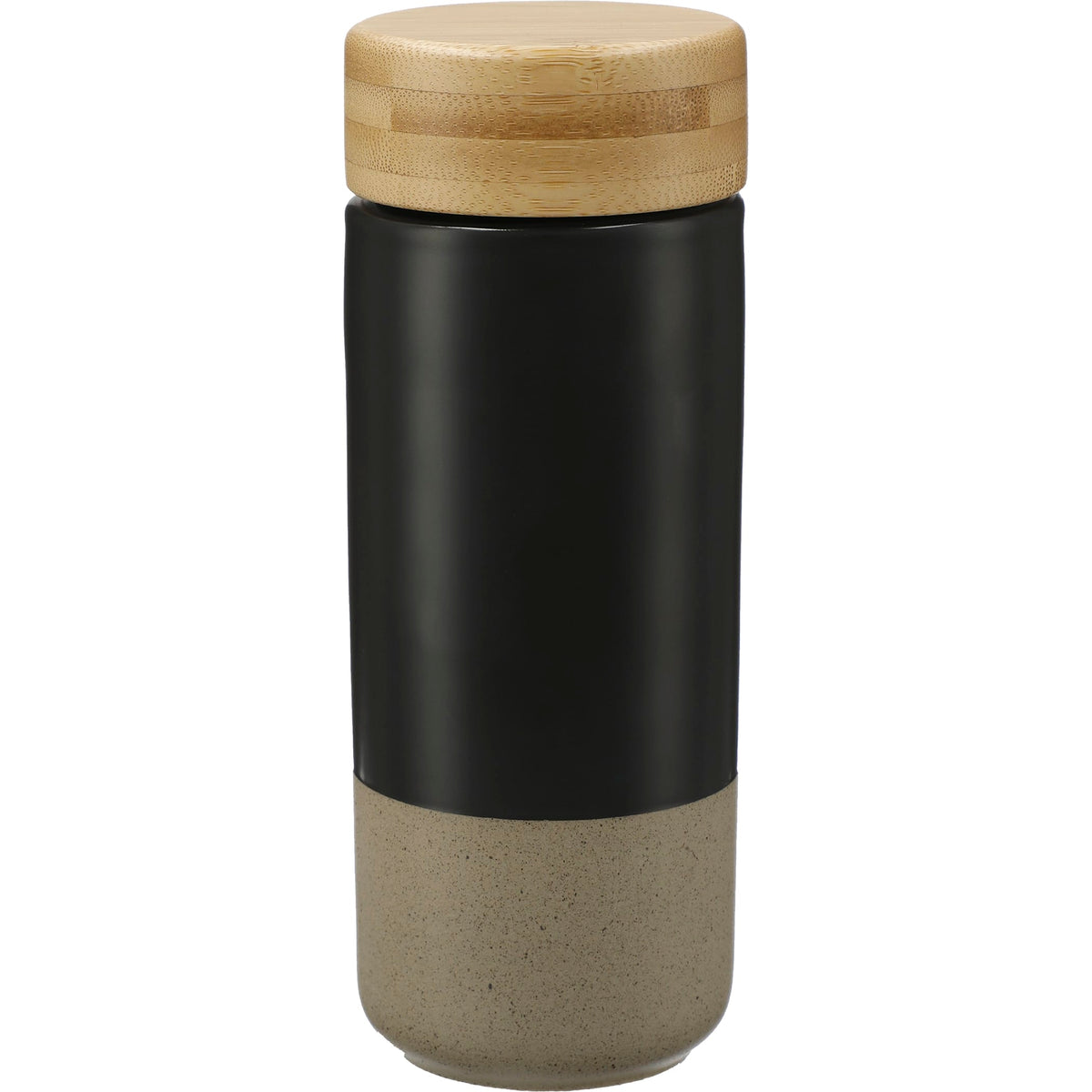 Custom Arlo Ceramic Tumbler with Bamboo lid 11oz - back