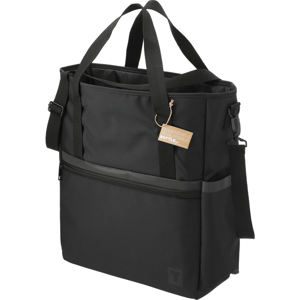 Custom Tranzip Recycled Computer Tote - angle