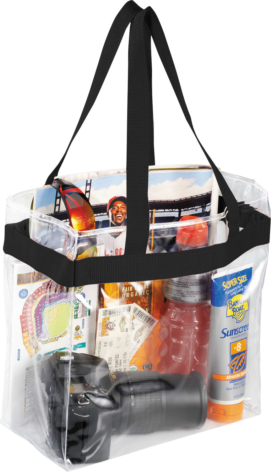 Custom Game Day Clear Stadium Tote - angle