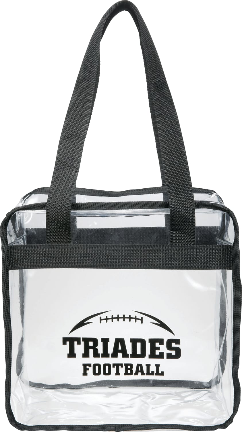 Custom Game Day Clear Zippered Safety Tote