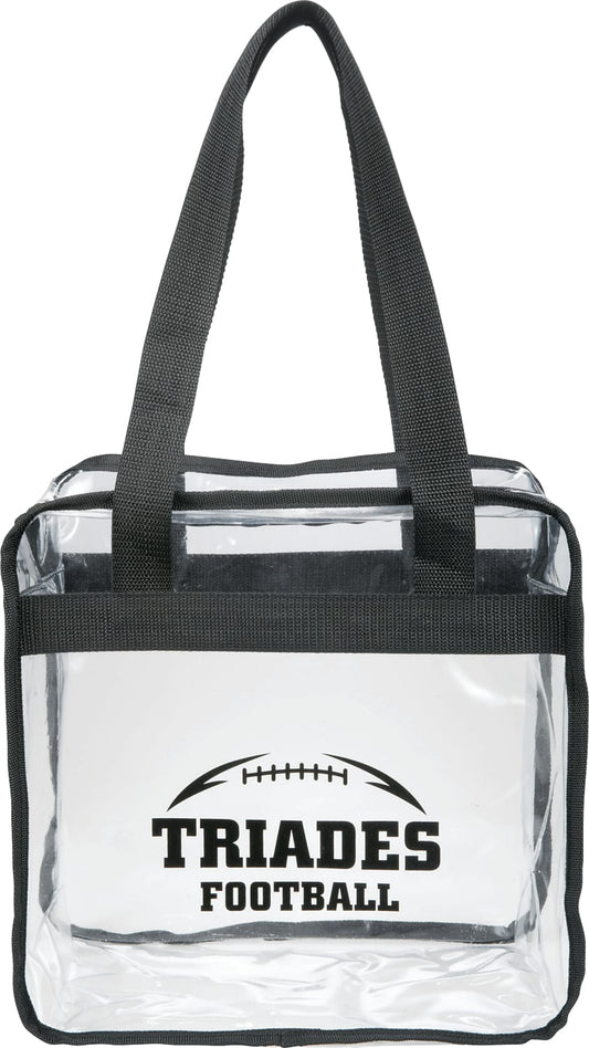 Custom Game Day Clear Zippered Safety Tote