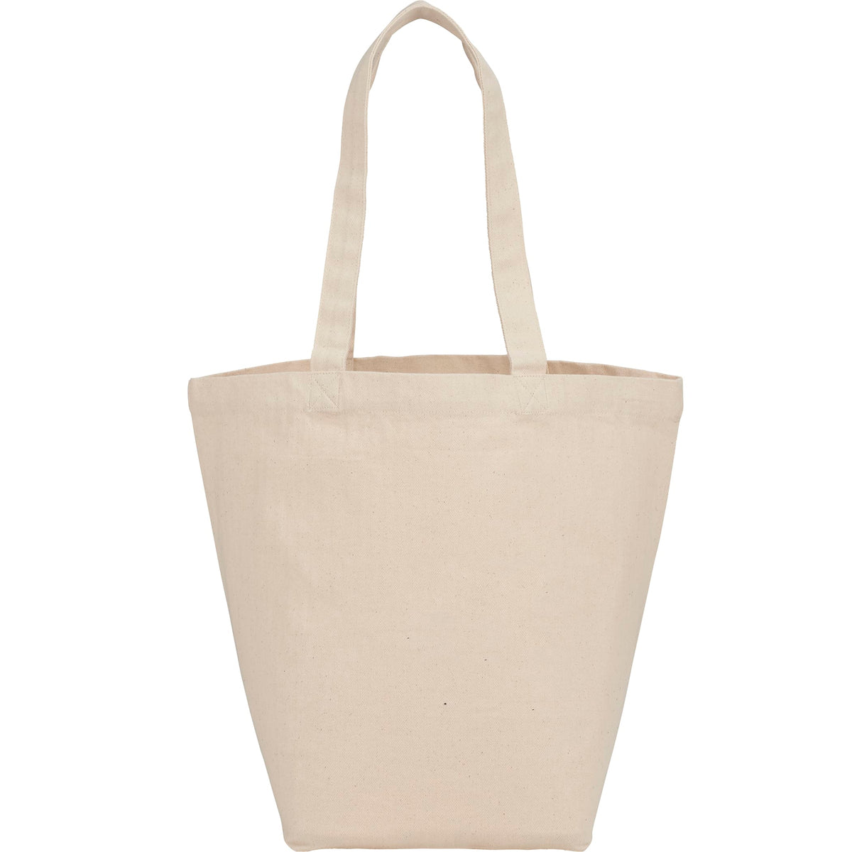 Custom Herringbone 7oz Cotton Canvas Grocery Tote - back