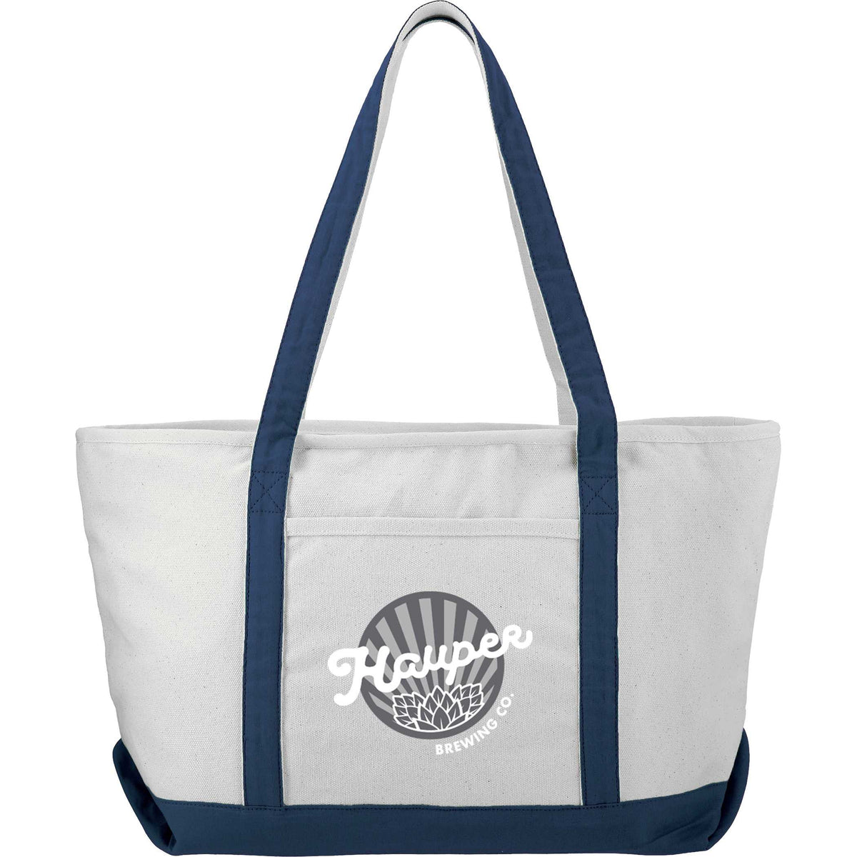 Custom Baltic 18oz Cotton Canvas Zippered Tote
