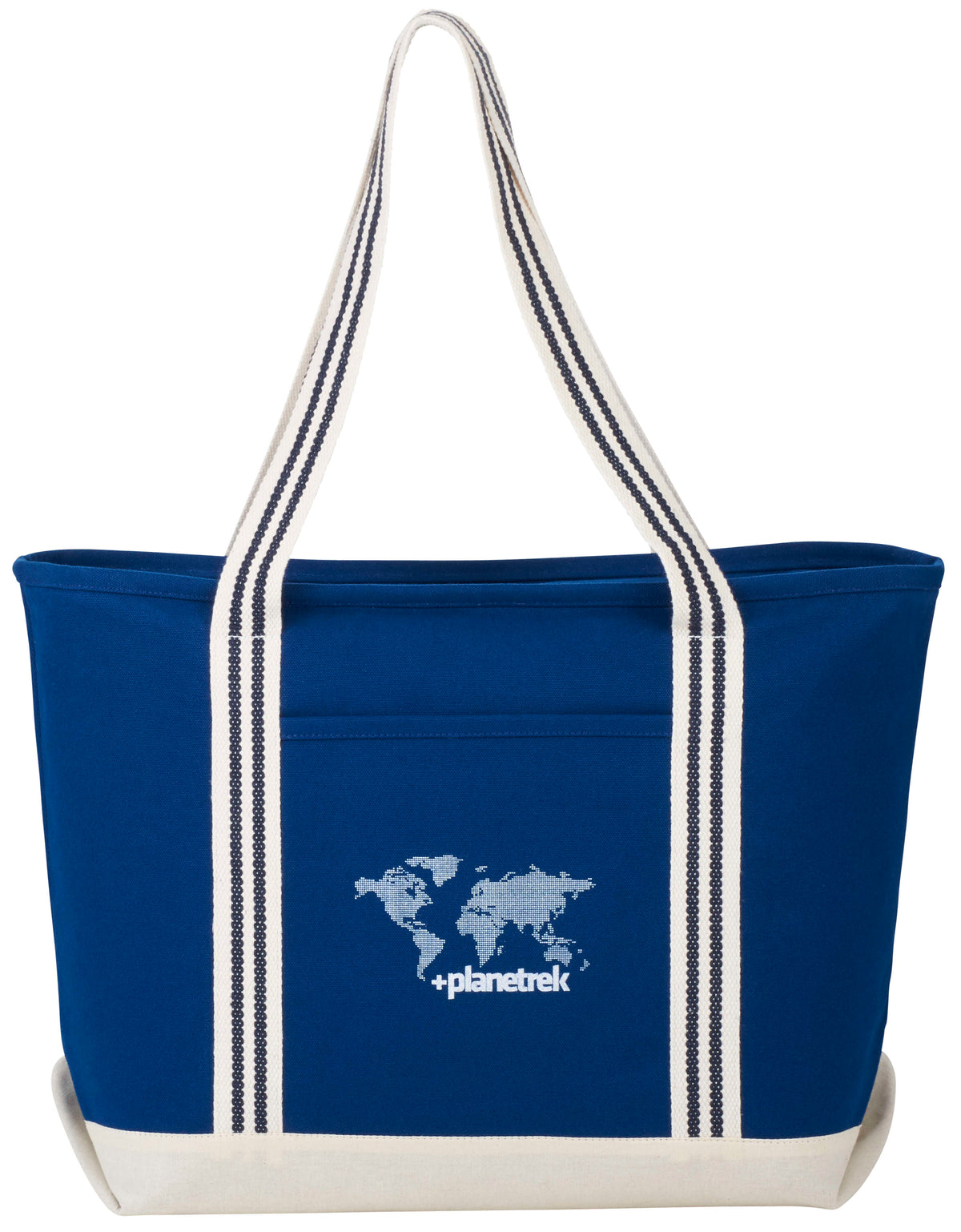 Custom Atlantic Stripe 20oz Cotton Zippered Tote - decorated 7900-32NY