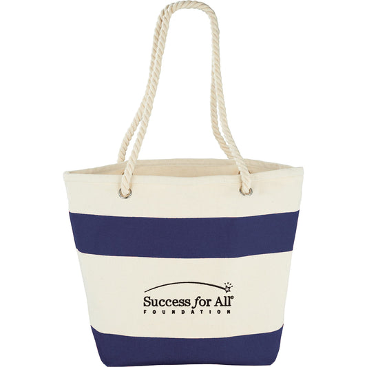 Custom Capri Stripes 12oz Cotton Canvas Shopper Tote