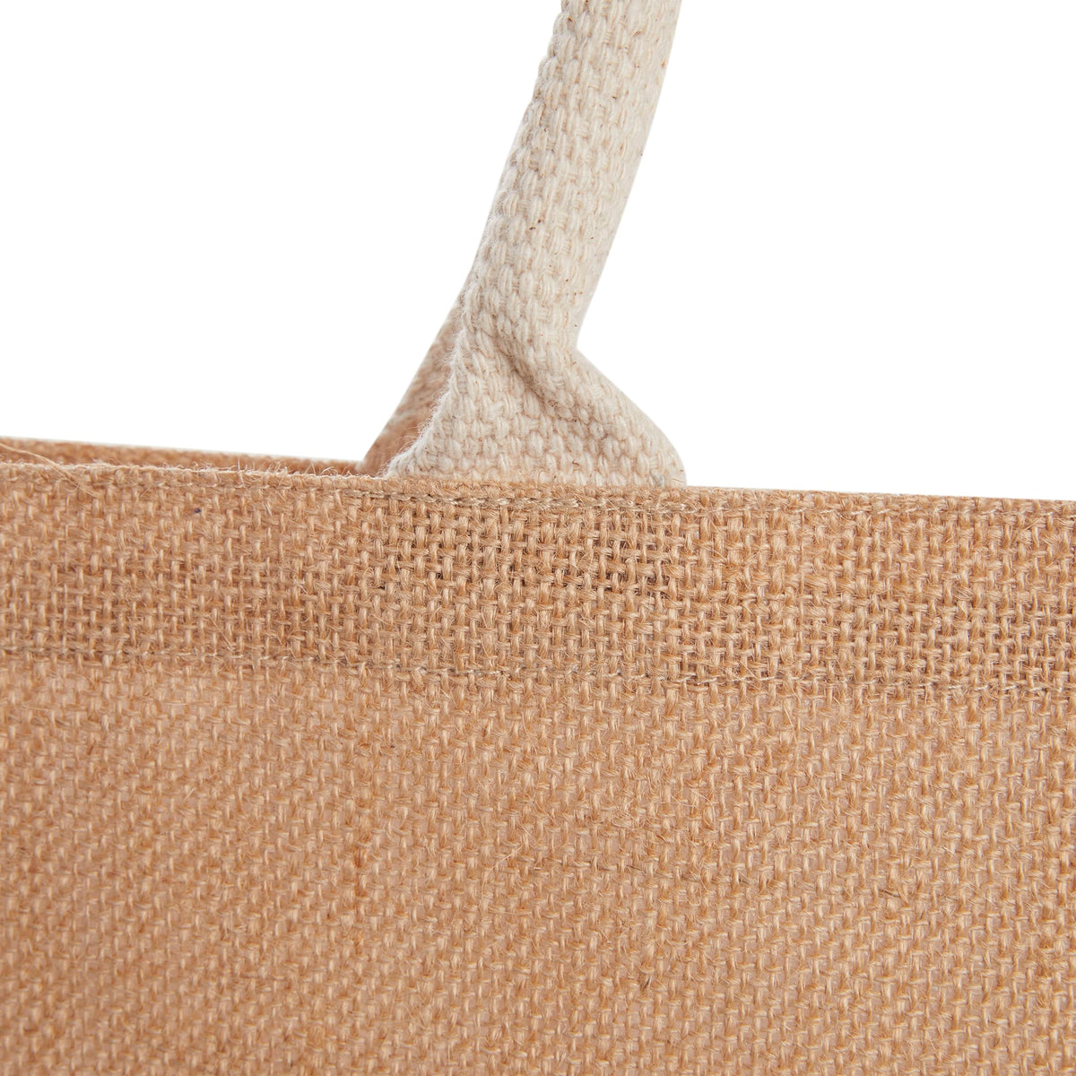 Custom Jute Shopper Tote with Recycled Cotton Pocket - blank 7900-88NT