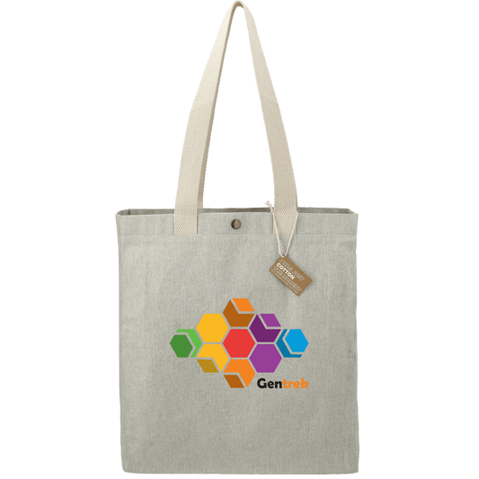 Custom Repose 10oz Recycled Cotton Box Tote w/Snap
