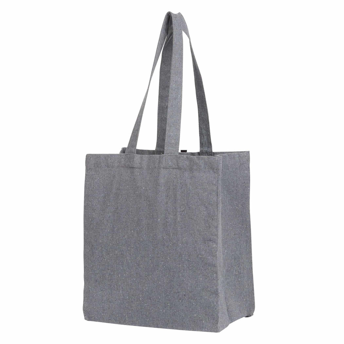 Custom Recycled Cotton Grocery Tote - angle