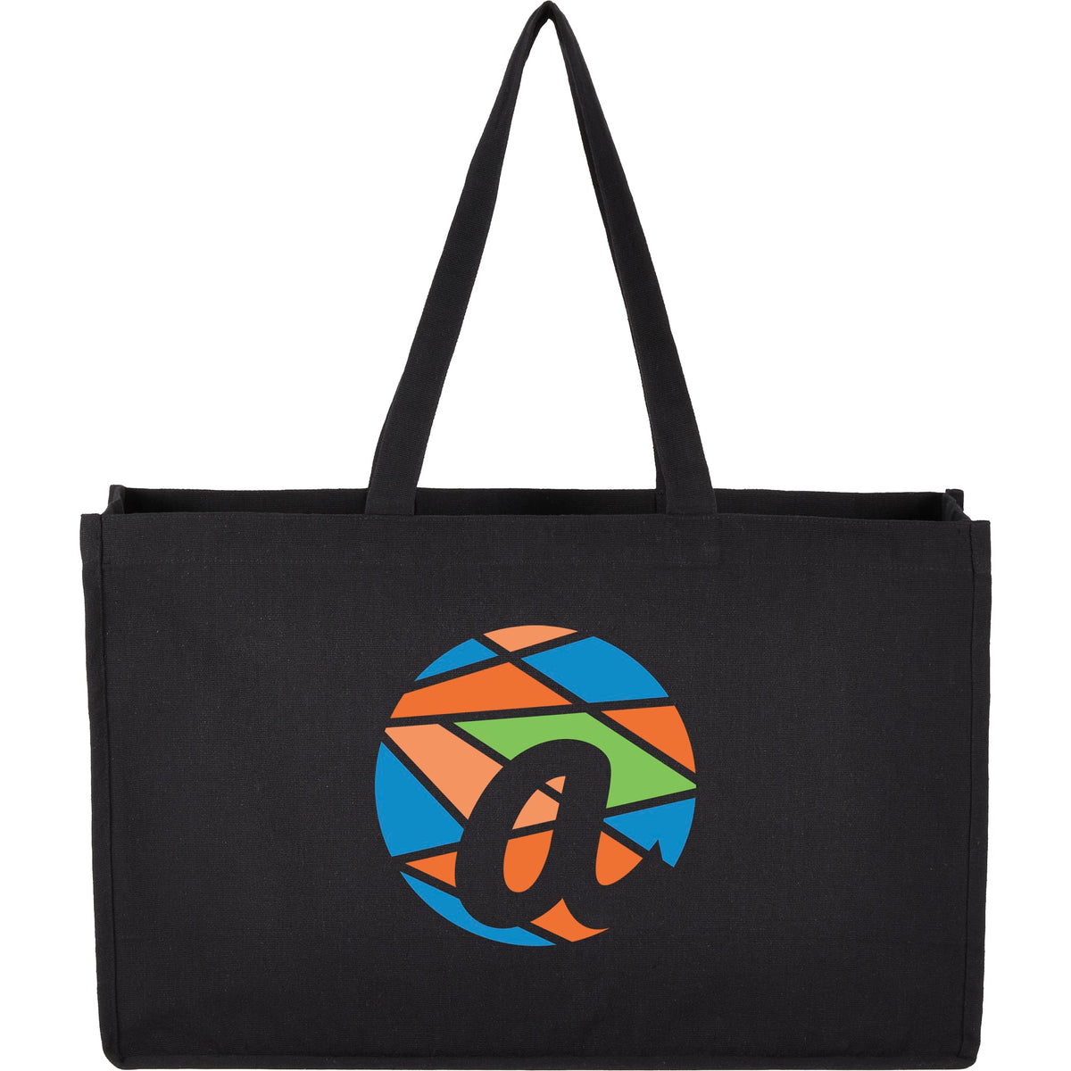 Custom Repose 10oz Recycled Cotton Shoulder Tote - decorated 7901-12BK