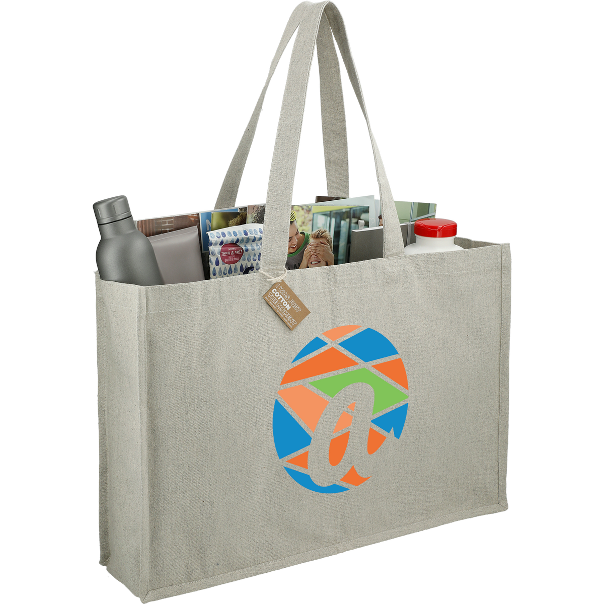 Custom Repose 10oz Recycled Cotton Shoulder Tote