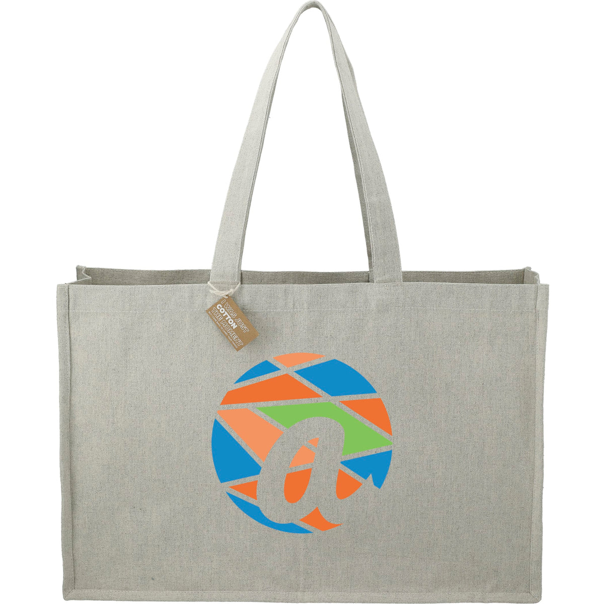 Custom Repose 10oz Recycled Cotton Shoulder Tote - decorated 7901-12GY