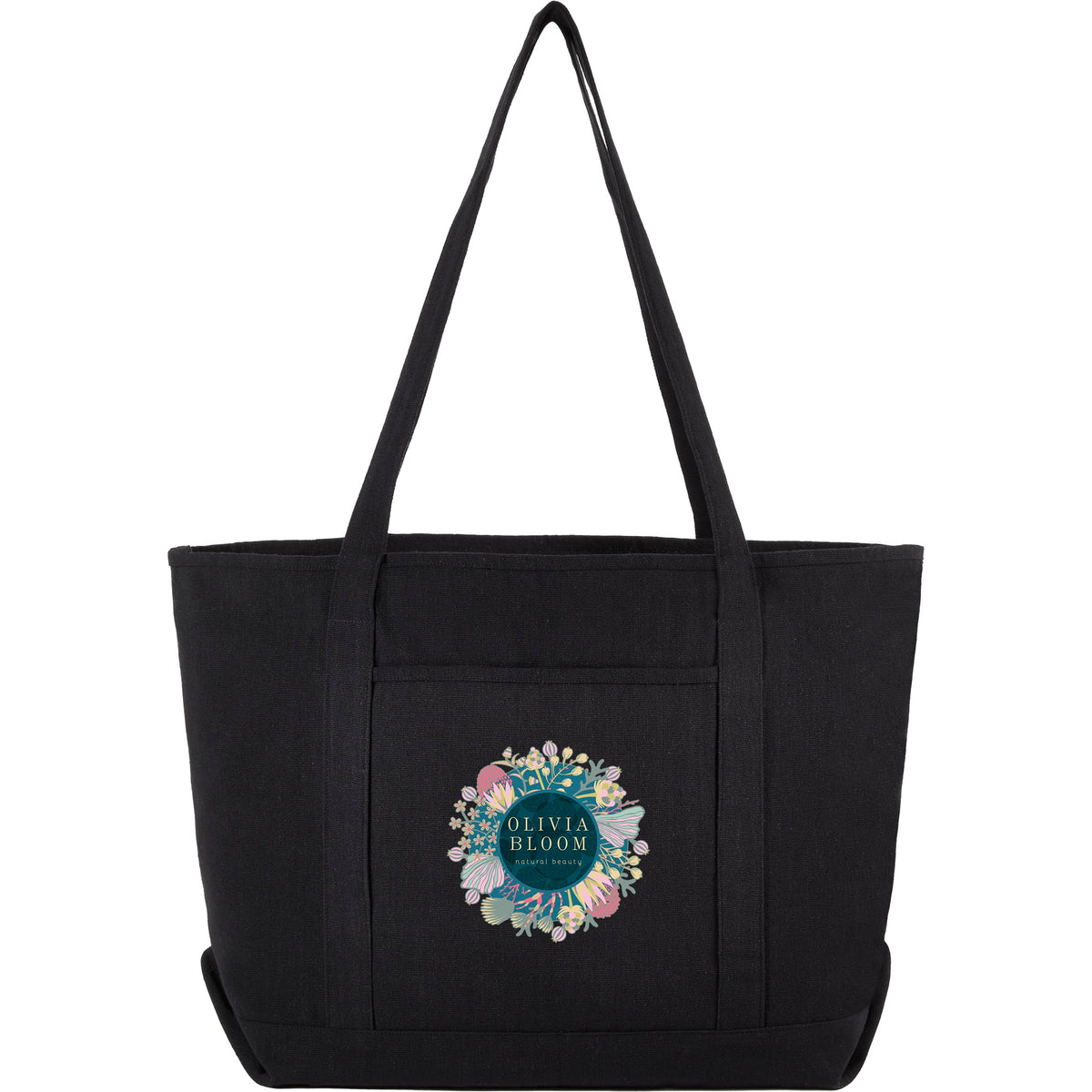 Custom Repose 10oz Recycled Cotton Tote - decorated 7901-13BK