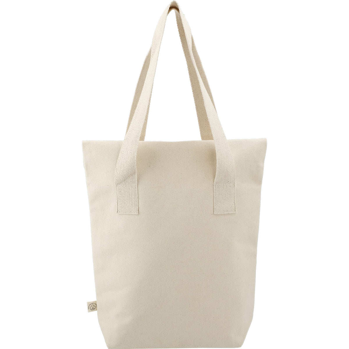 Custom Organic 16oz Cotton Commuter Tote - back