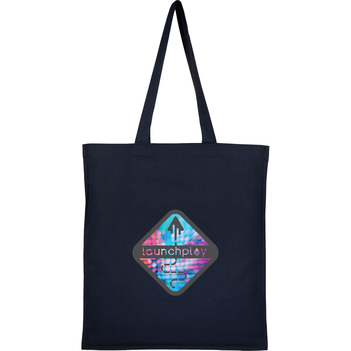 Custom Double-Stitched 8oz Organic Cotton Tote - decorated 7901-40NY