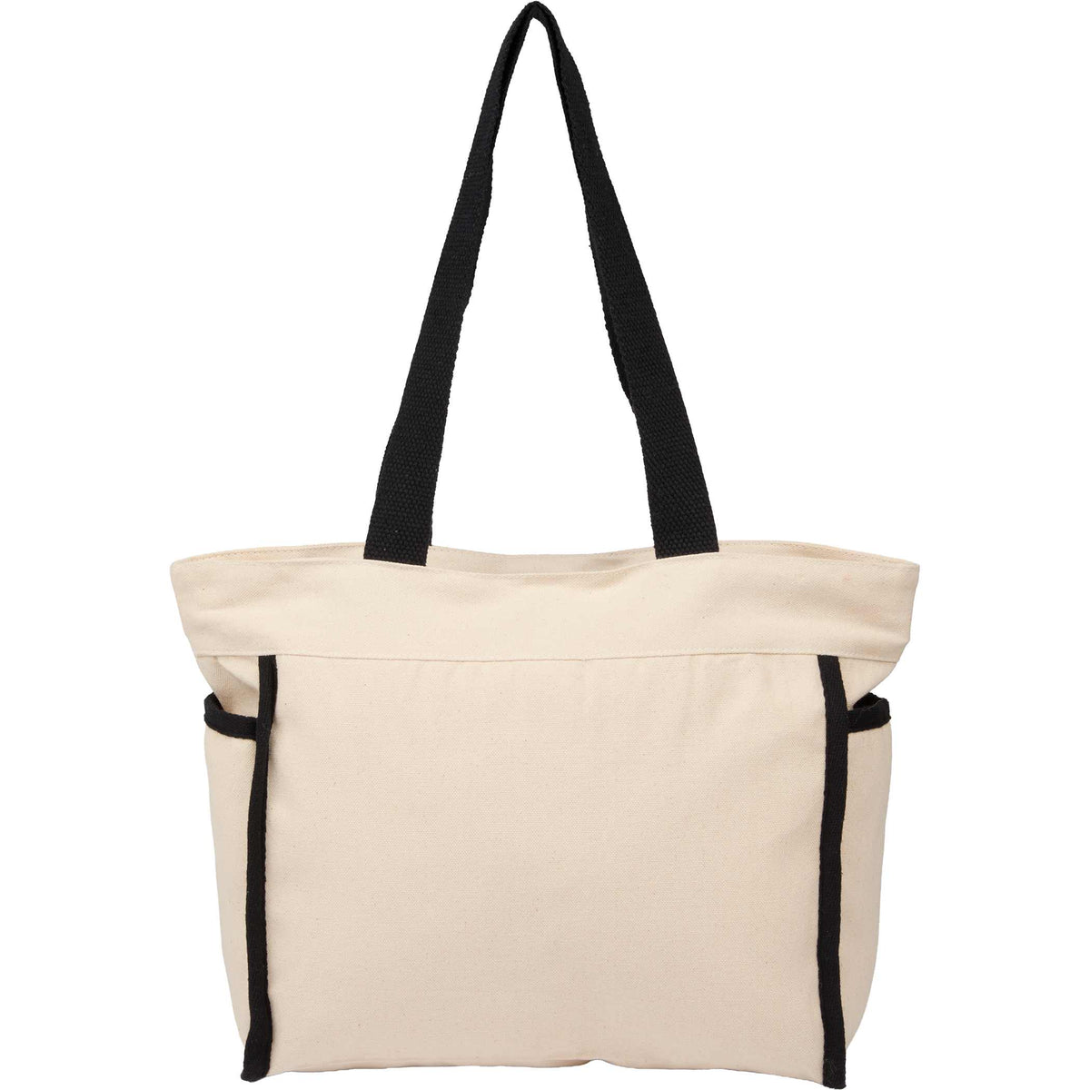 Custom 10oz Organic Cotton Accent Tote - back