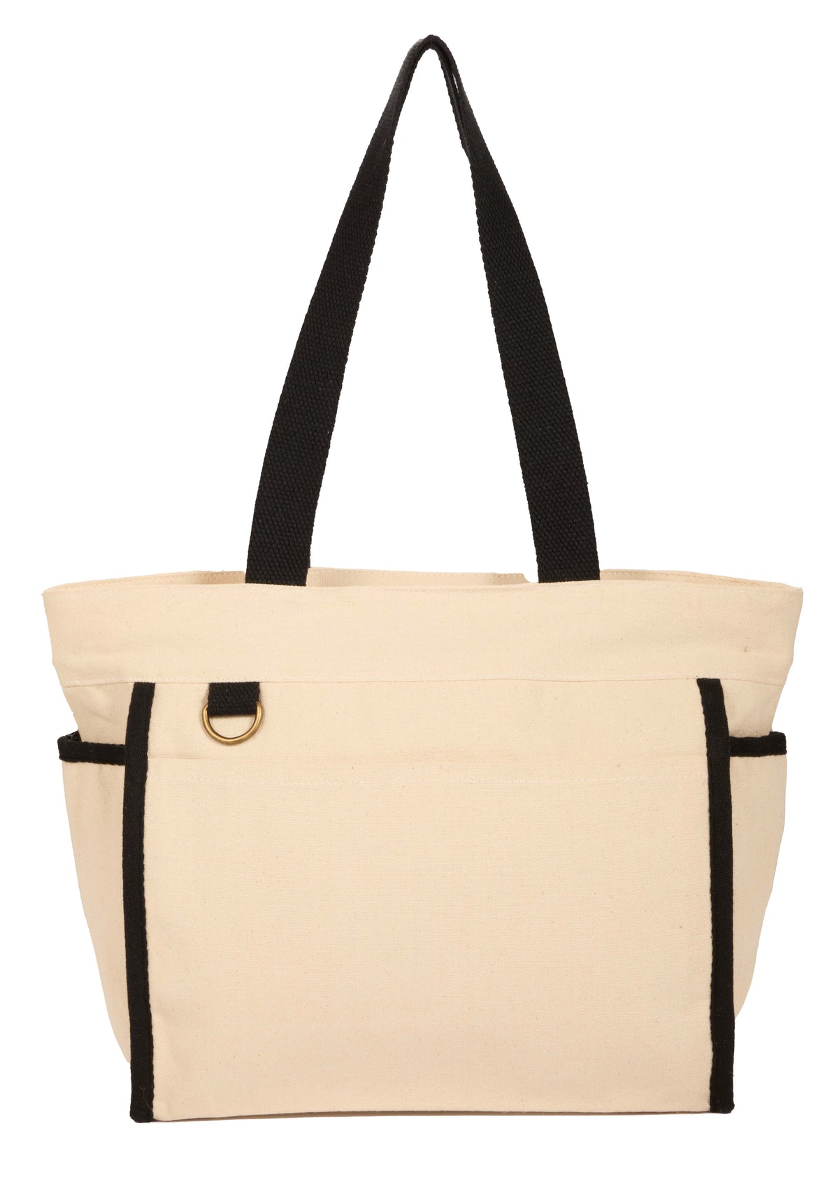 Custom 10oz Organic Cotton Accent Tote - blank 7901-41NTBK