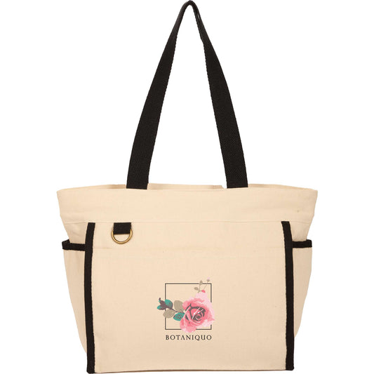 Custom 10oz Organic Cotton Accent Tote