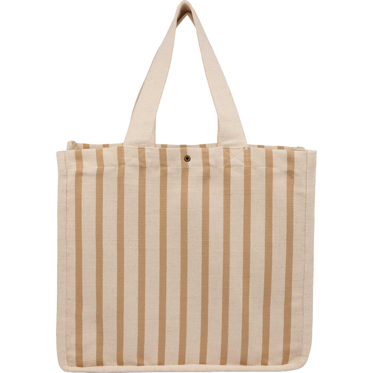 Custom FEED Cotton and Jute Striped Tote - back