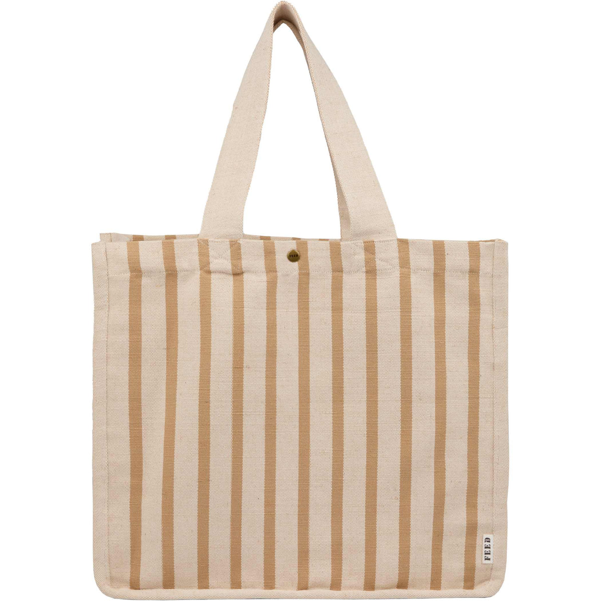 Custom FEED Cotton and Jute Striped Tote - blank 7901-47NT