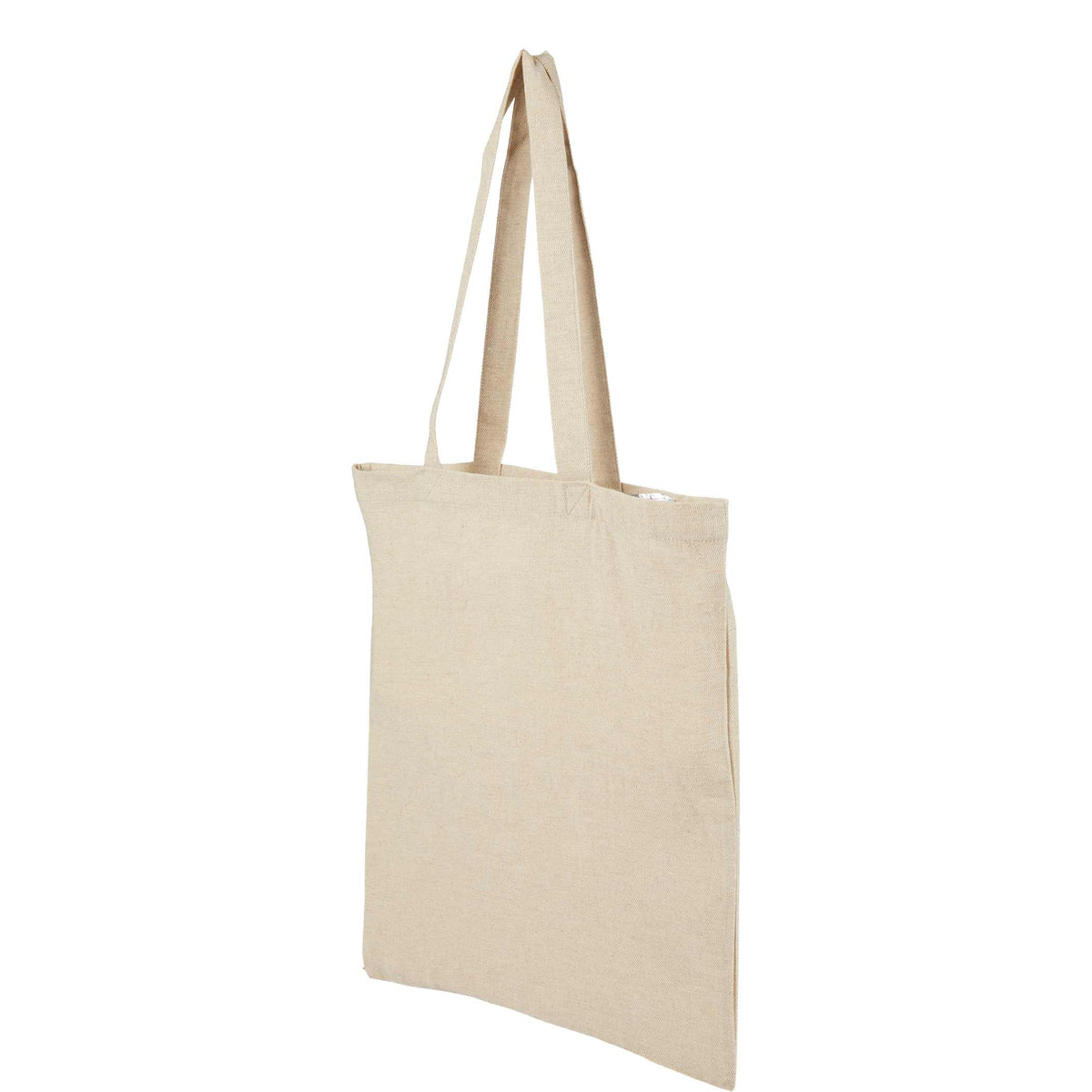 Custom Recycled 6oz Cotton Twill Convention Tote - angle