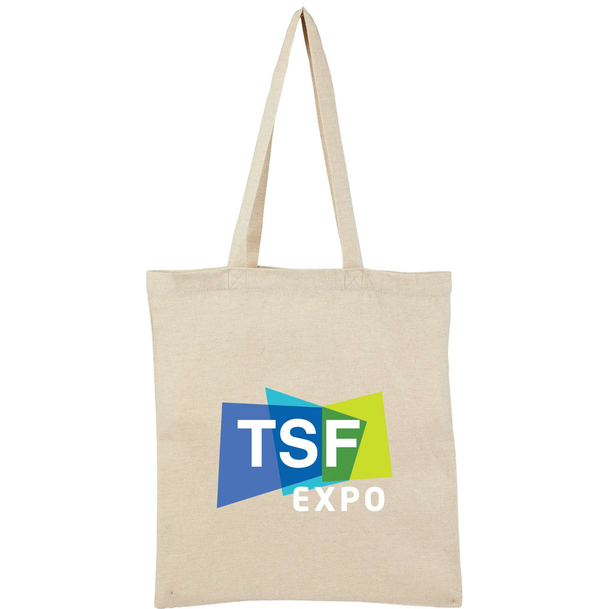 Custom Recycled 6oz Cotton Twill Convention Tote - decorated 7901-50NT