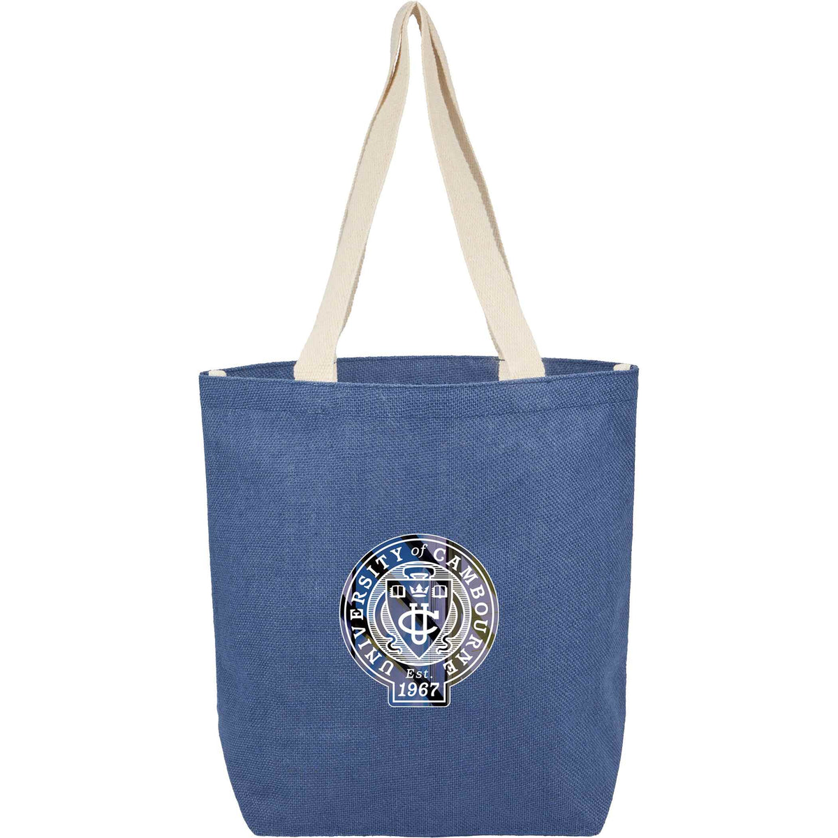 Custom Sol Jute Classic Shopper Tote - decorated 7901-80NY