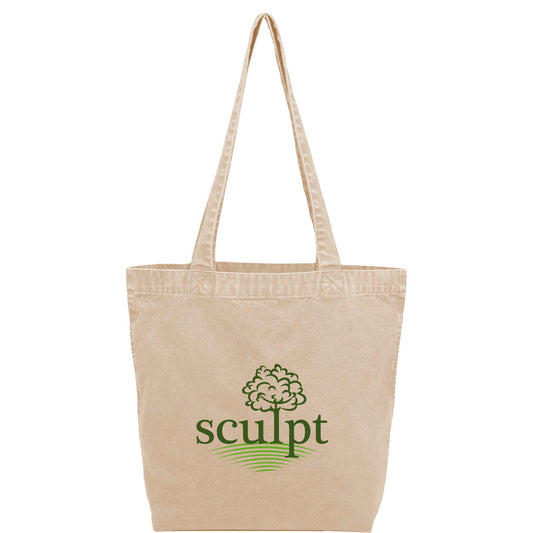 Custom Recycled Washed 10oz Cotton Tote