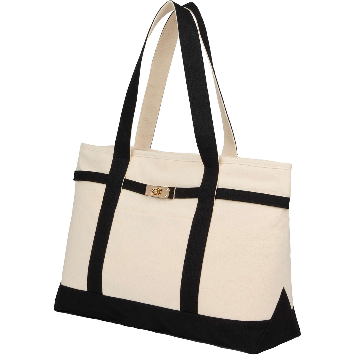Custom Jane Recycled Cotton Buckle Tote - angle
