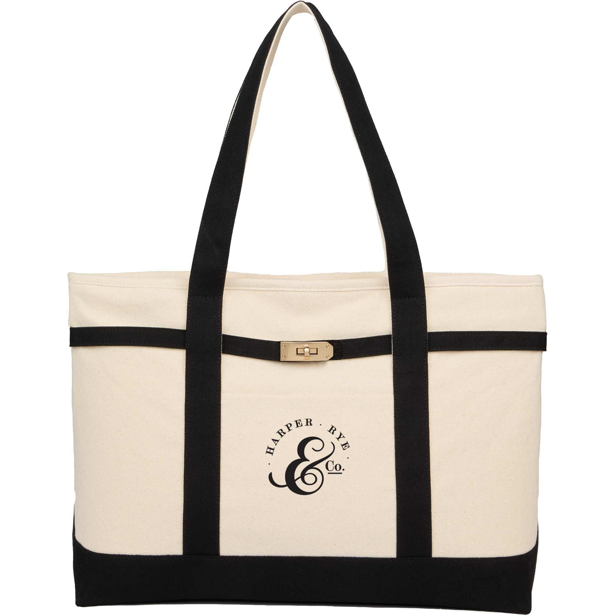 Custom Jane Recycled Cotton Buckle Tote - decorated 7901-84BK