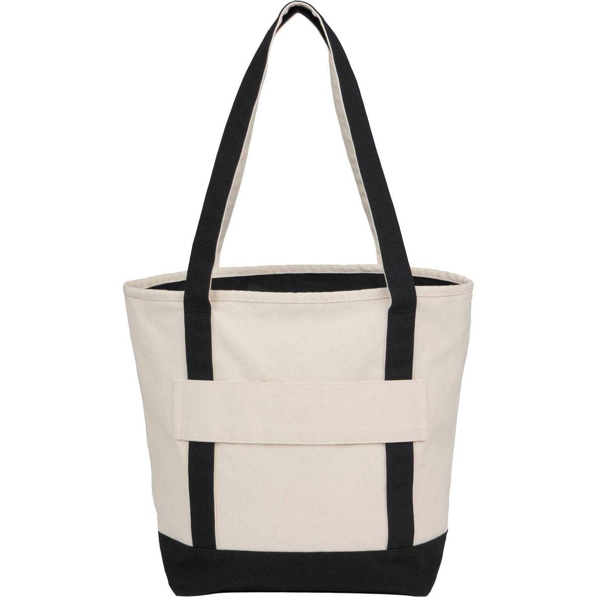 Custom Recycled 12oz Zip Top Canvas Tote - back