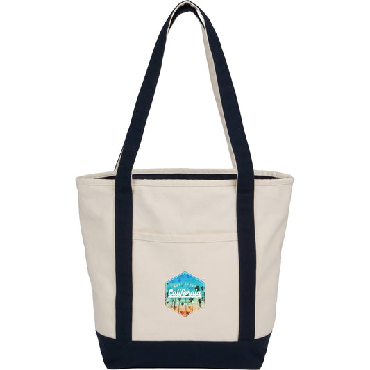 Custom Recycled 12oz Zip Top Canvas Tote