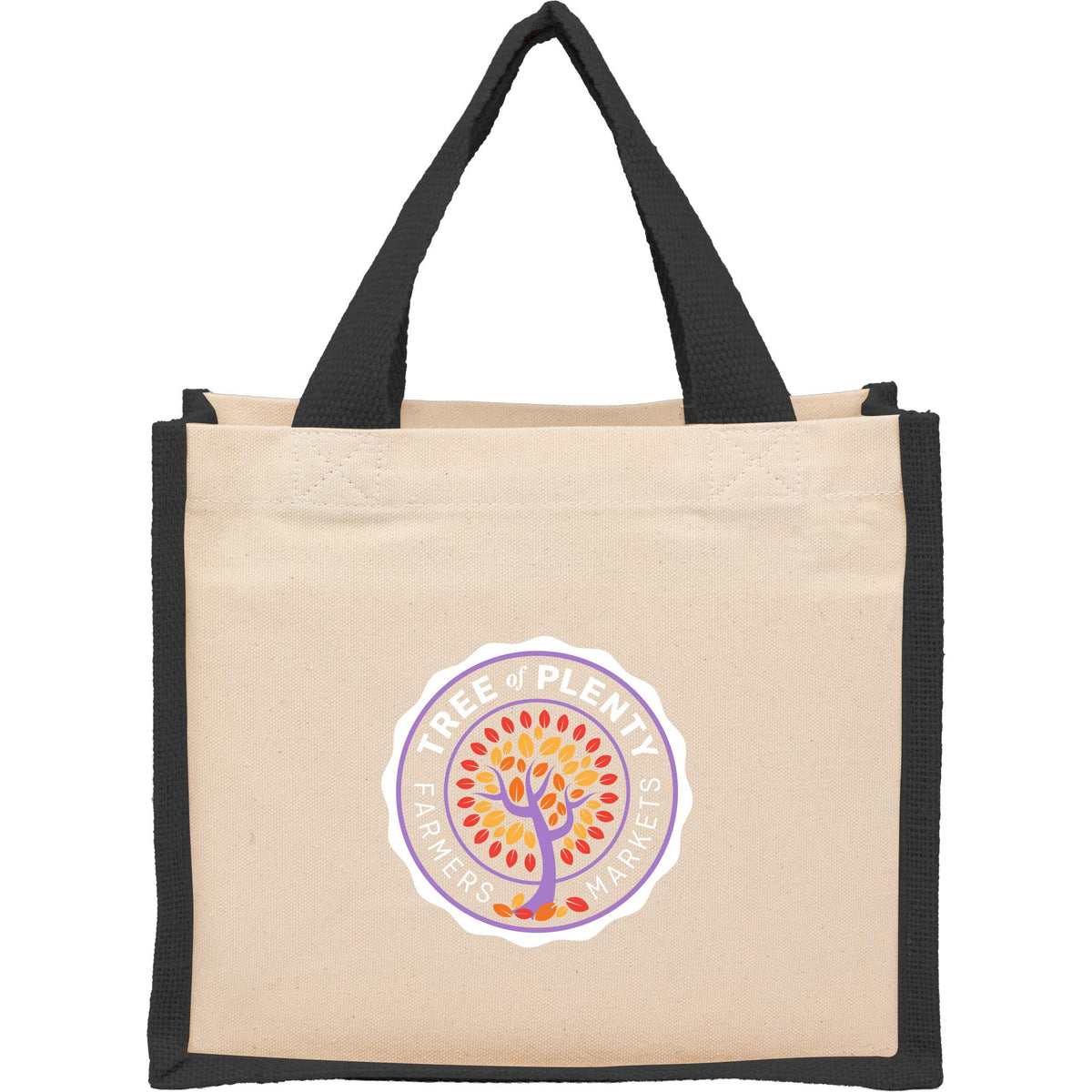 Custom Sol Recycled Cotton & Jute Gift Tote