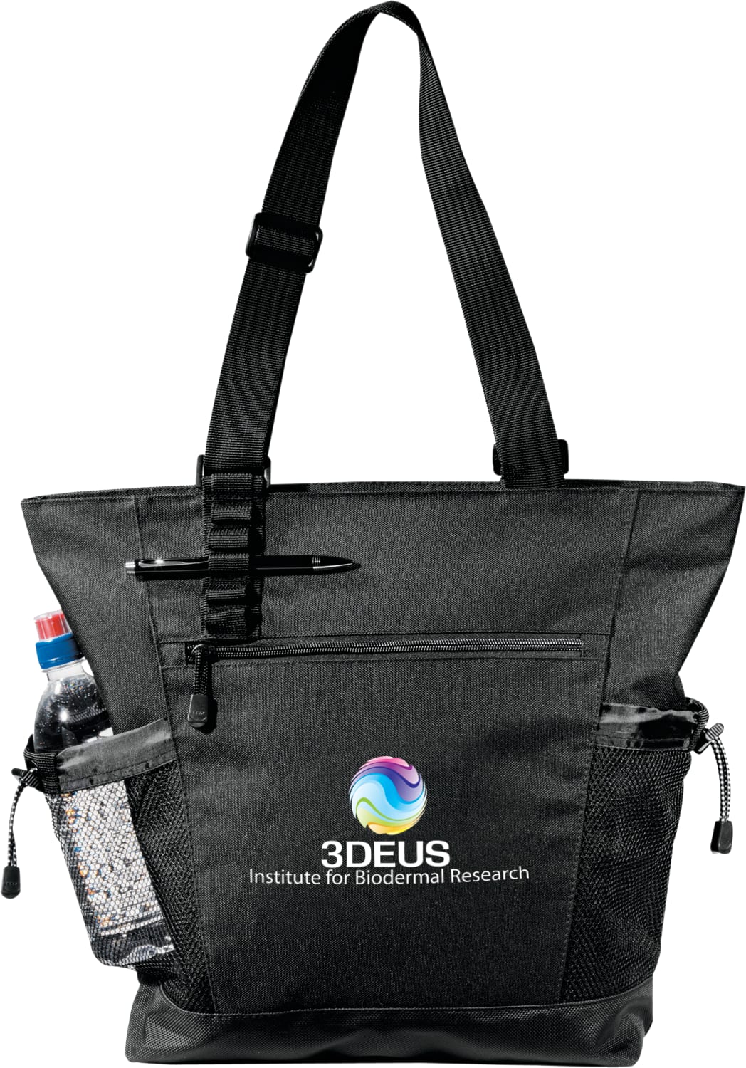 Custom Urban Passage Zippered Travel Business Tote - decorated 8400-30BK