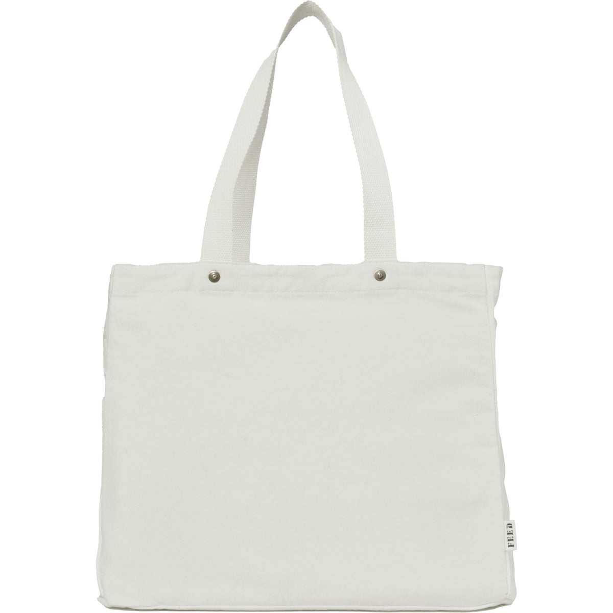 Custom FEED Organic Cotton Rivet Tote - blank 9009-06WH